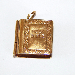 9ct Gold VINTAGE Holy Bible Charm | Napier Antiques