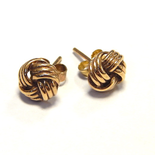 9ct gold Knott Stud Earrings | Napier Antiques