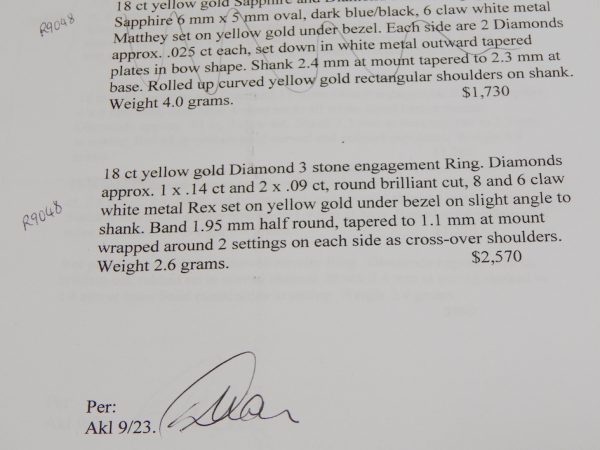 3 Stone Diamond Cross Over Ring Valued $2,570 - Image 5