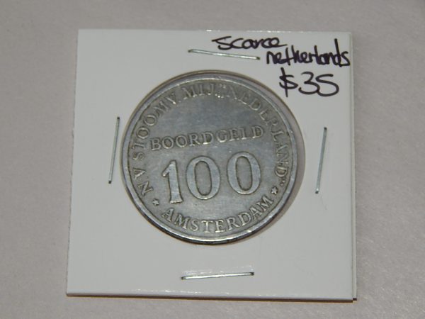 Scarce Netherlands 100 Boordgeld coin - Image 2