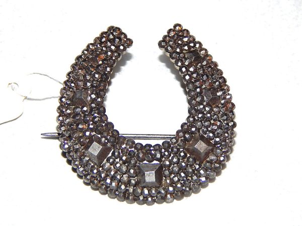 Victorian STEEL Horse Shoe brooch