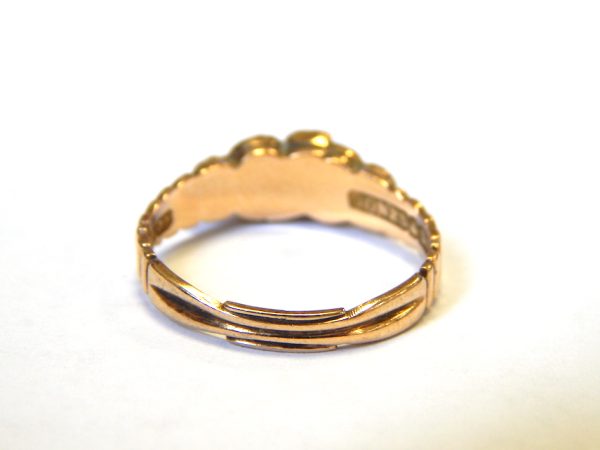 Antique 15ct gold Turquoise and Seed Pearl Ring - Image 4