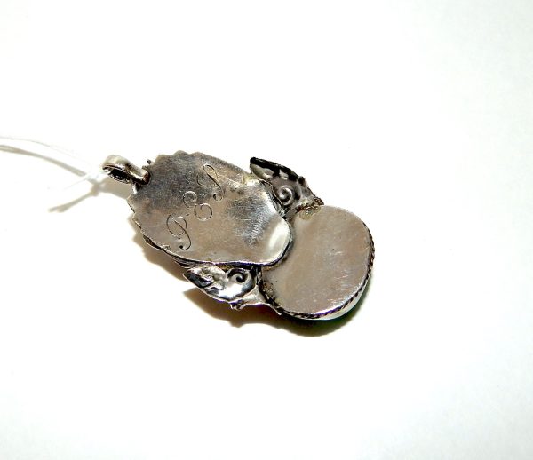 Vintage Silver and Turquoise Dragon Pendant - Image 4