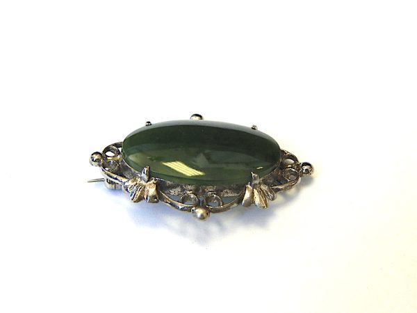Vintage New Zealand Greenstone Brooch - Image 3