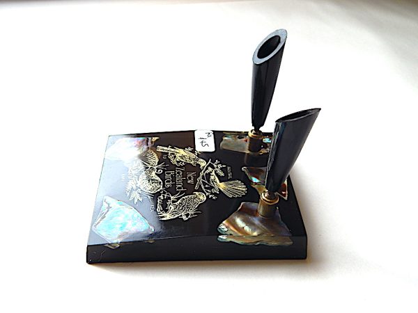 Retro New Zealand Paua Desk Pen Holder - Image 2