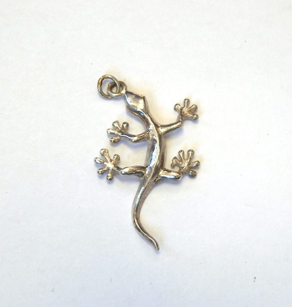 Sterling Silver Gecko Pendant- Charm