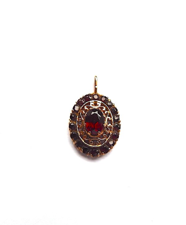 9ct Gold Garnet Pendant
