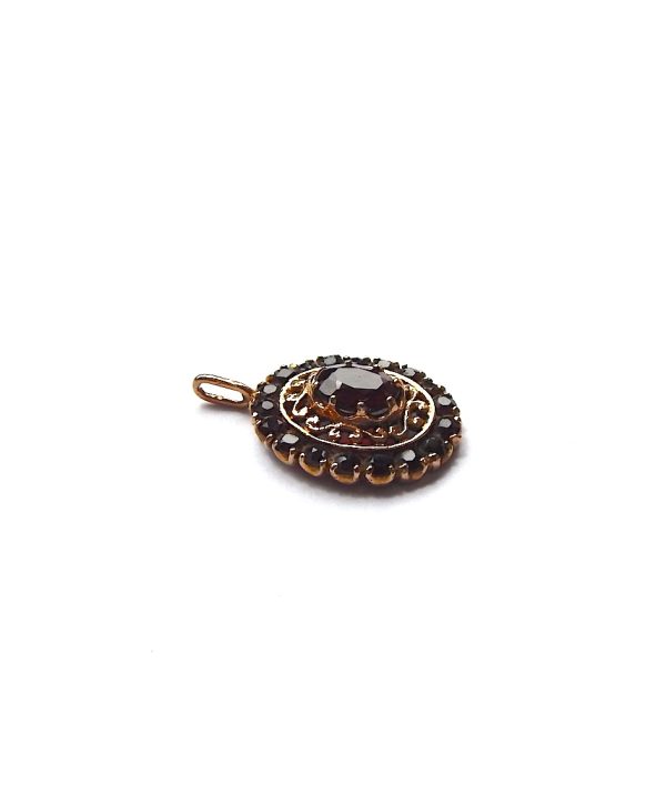 9ct Gold Garnet Pendant - Image 4