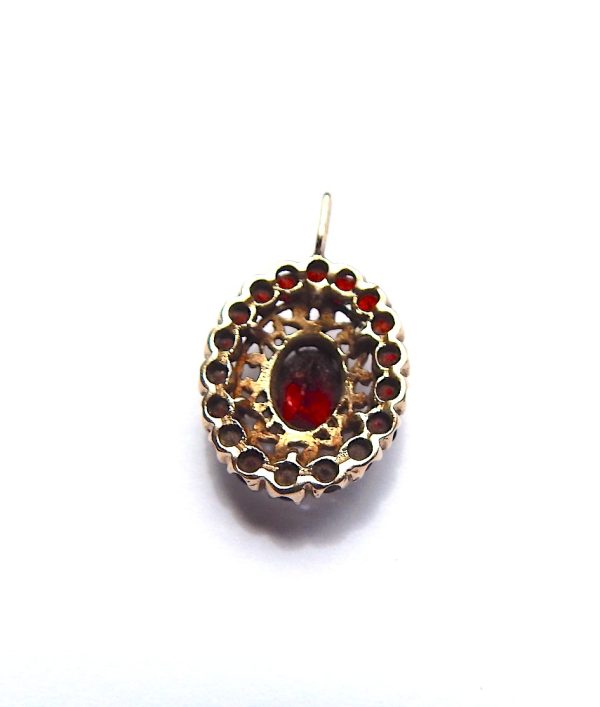 9ct Gold Garnet Pendant - Image 3