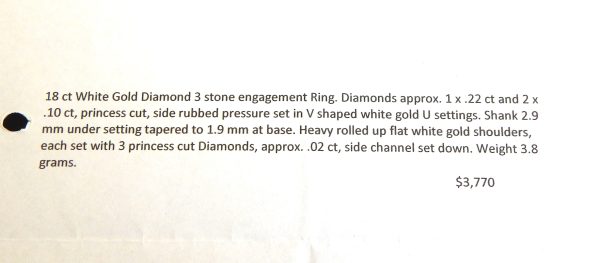 18ct White Gold & Diamond ring - Image 4
