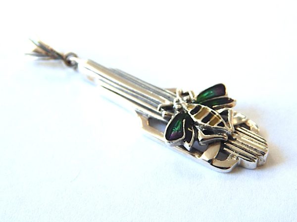 Sterling Silver Art Nouveau Inspired Bee Pendant - Image 3