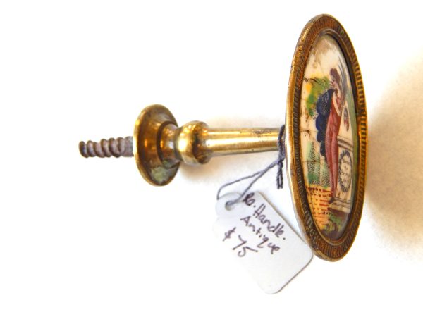 Hand Painted Antique Porcelain Drawer/Cupboard Handle - Image 2