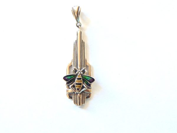 Sterling Silver Art Nouveau Inspired Bee Pendant