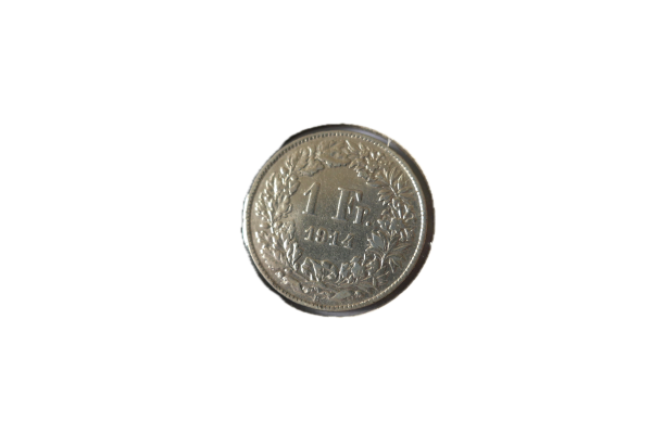 Switzerland 1914 1 Fr coin. .835 silver - Image 2