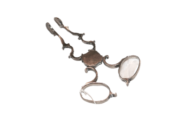 Early Sterling Silver Scissor Type Tongs
