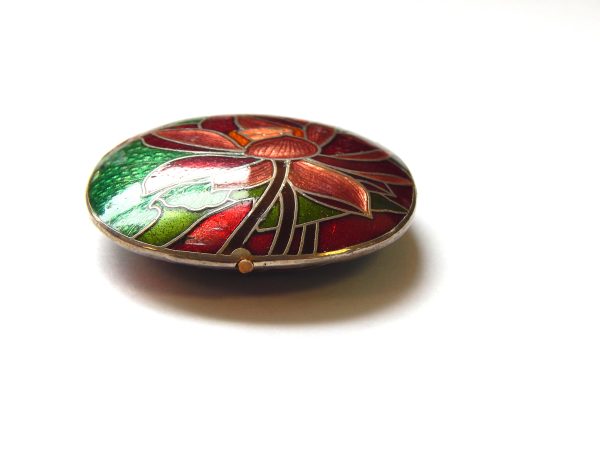 Vintage Two-sided Cloisonne Pendant - Image 2