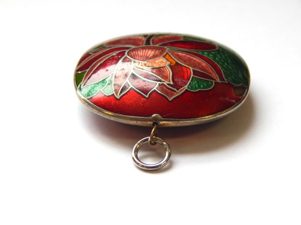 Vintage Two-sided Cloisonne Pendant - Image 3