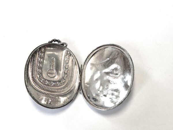 1880 Sterling Silver Locket Pendant - Image 2