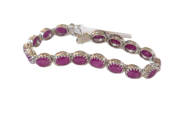 Ruby and Silver bracelet, brand new.