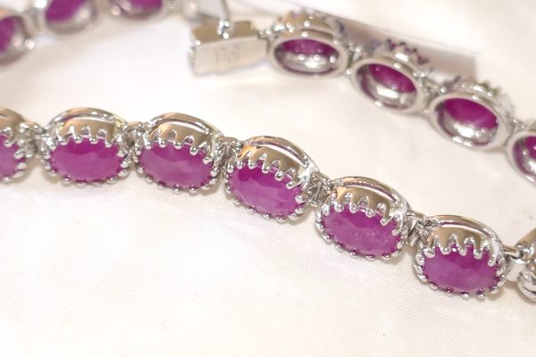 Ruby and Silver bracelet, brand new. - Image 2