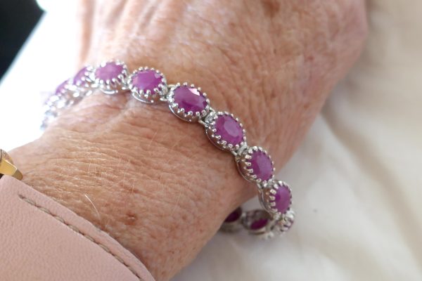 Ruby and Silver bracelet, brand new. - Image 4