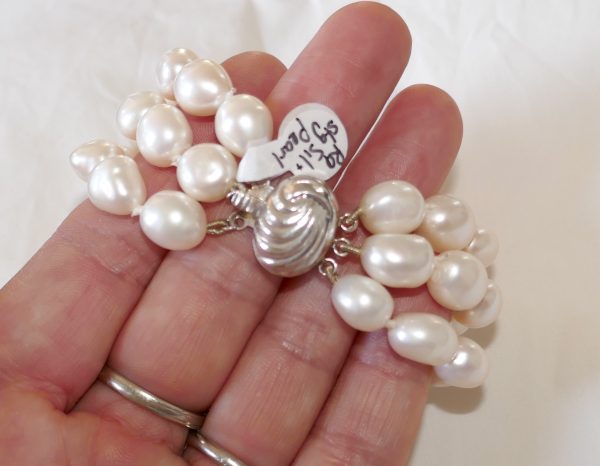 Stg Silver and Fresh Water pearl Bracelet