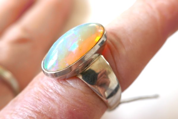Sterling Silver and Opal dress ring - Image 2