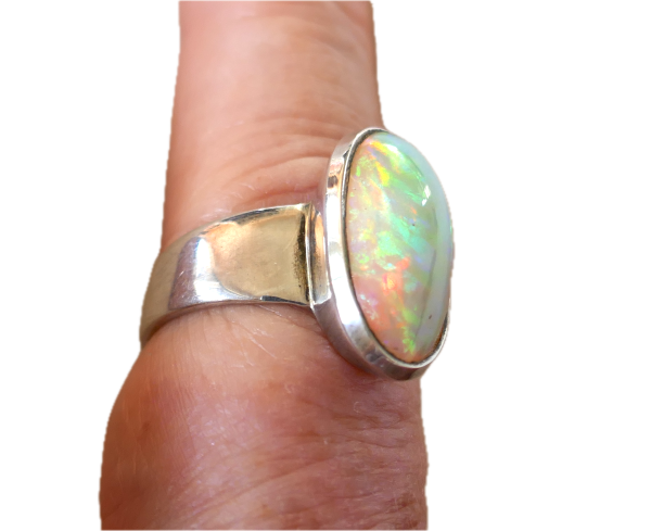Sterling Silver and Opal dress ring - Image 3