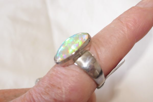 Sterling Silver and Opal dress ring - Image 4