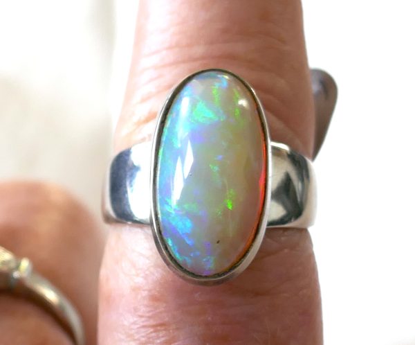 Sterling Silver and Opal dress ring - Image 5