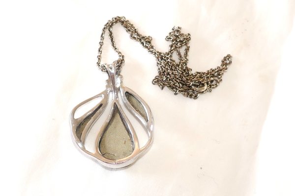Pyrite & Sterling Silver Necklace and Earring set - Image 5