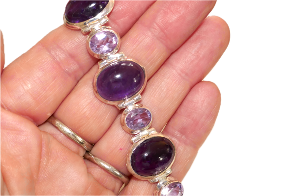Sterling Silver and Amethyst NEW Bracelet