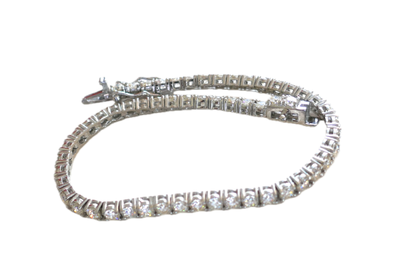 Moissanite Tennis Bracelet in Sterling Silver - Image 2