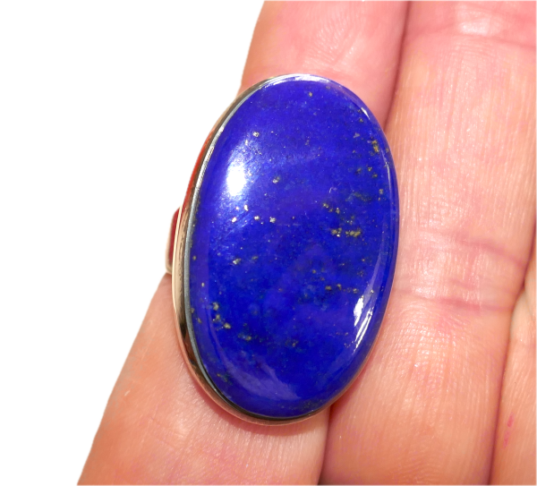 Lapis lazuli Sterling Silver ring with large stone