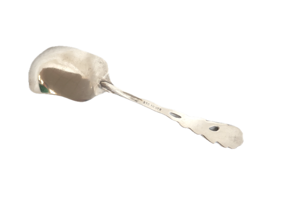 Sterling Silver Rose handled spoon - Image 2