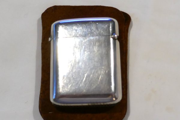 Antique Silver Vesta Box with Prince of Wales Feather insignia - Image 6