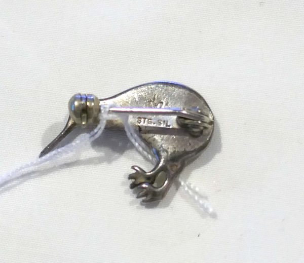Little NZ Kiwi Silver & Paua Brooch - Image 2