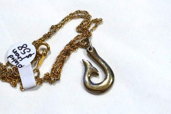Little Gold Plated Sterling Silver Hook pendant