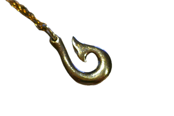 Little Gold Plated Sterling Silver Hook pendant - Image 2
