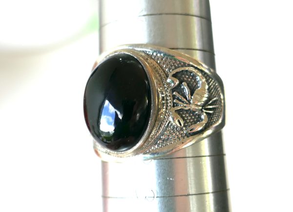New Large Silver and Onyx Scorpion Signet Ring - Image 4
