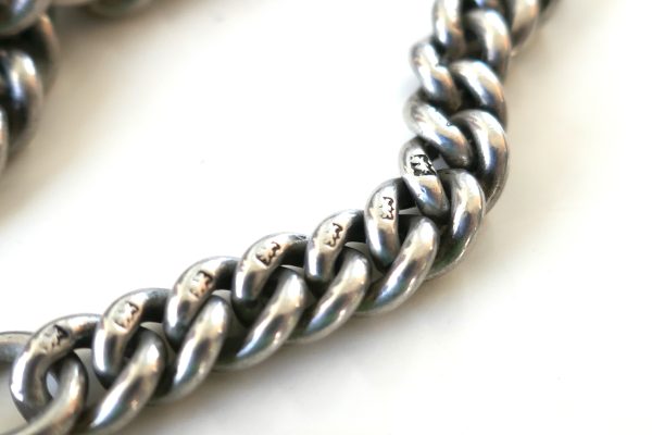 Antique Sterling Silver Fob Chain - Image 7