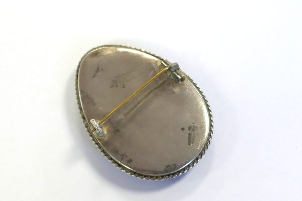 Sterling Silver and Butterfly wing Vintage Brooch - Image 2