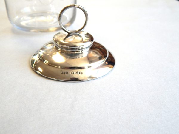 Antqiue Jam Jar with Sterling Silver Lid - Image 4