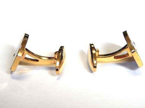 Vintage Two Tone Cuff Links - Image 3