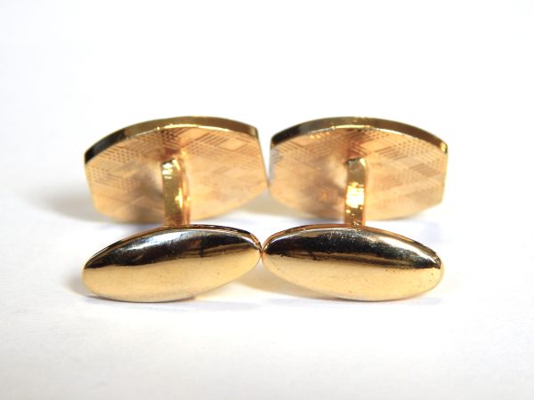 Vintage Two Tone Cuff Links - Image 2