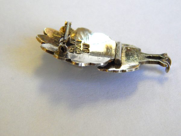 Vintage "Siam" Silver & Enamel Peacock Brooch - Image 5