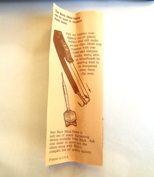 Vintage BUCK Knives Mini-Sharp Model #140 Knife Sharpener - Image 4