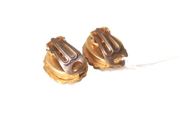 Little pair of Italian Mosaic clip on earrings - Image 2