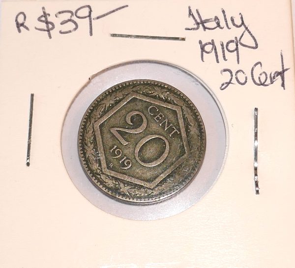 Italian 1919 20 CENT Coin