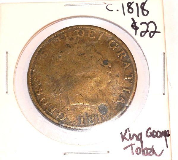 British 1818 King George Token. Worn